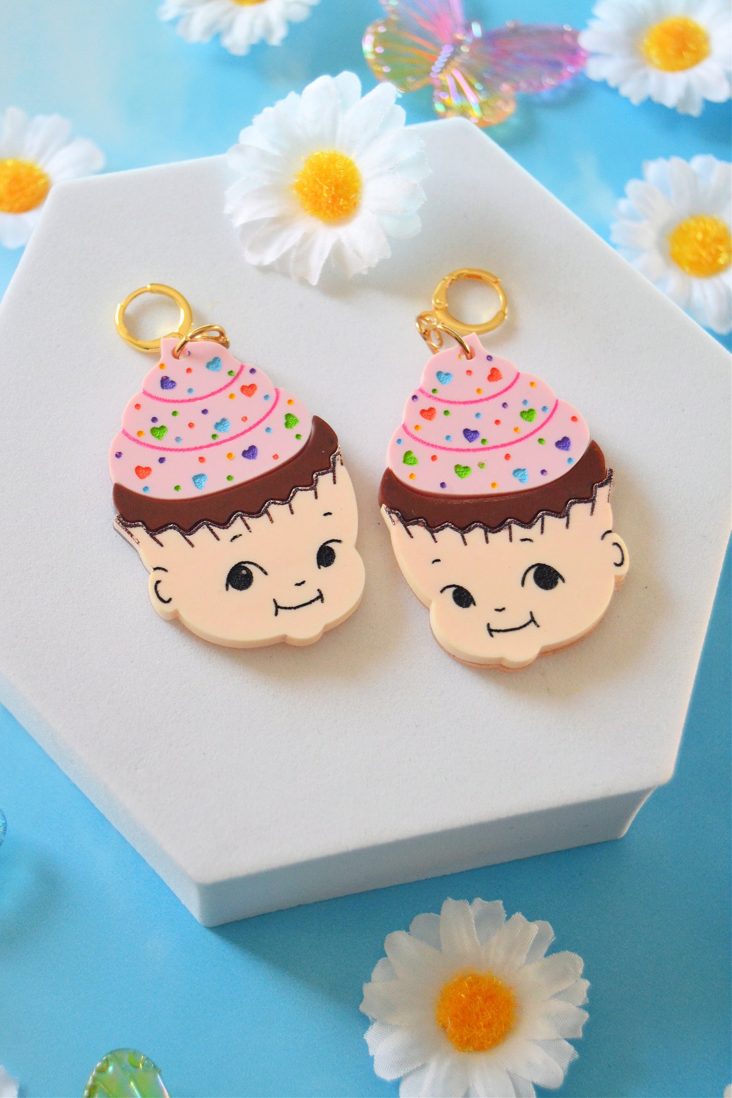 Cupcake Kewpie Earrings