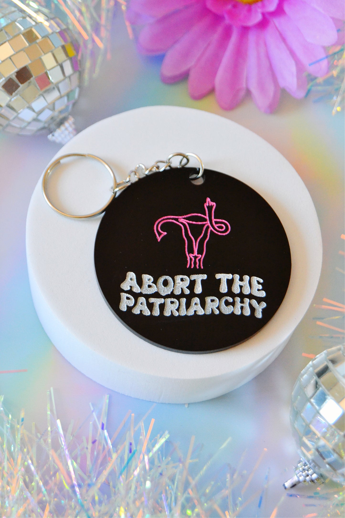 Abort the Patriarchy Keychain