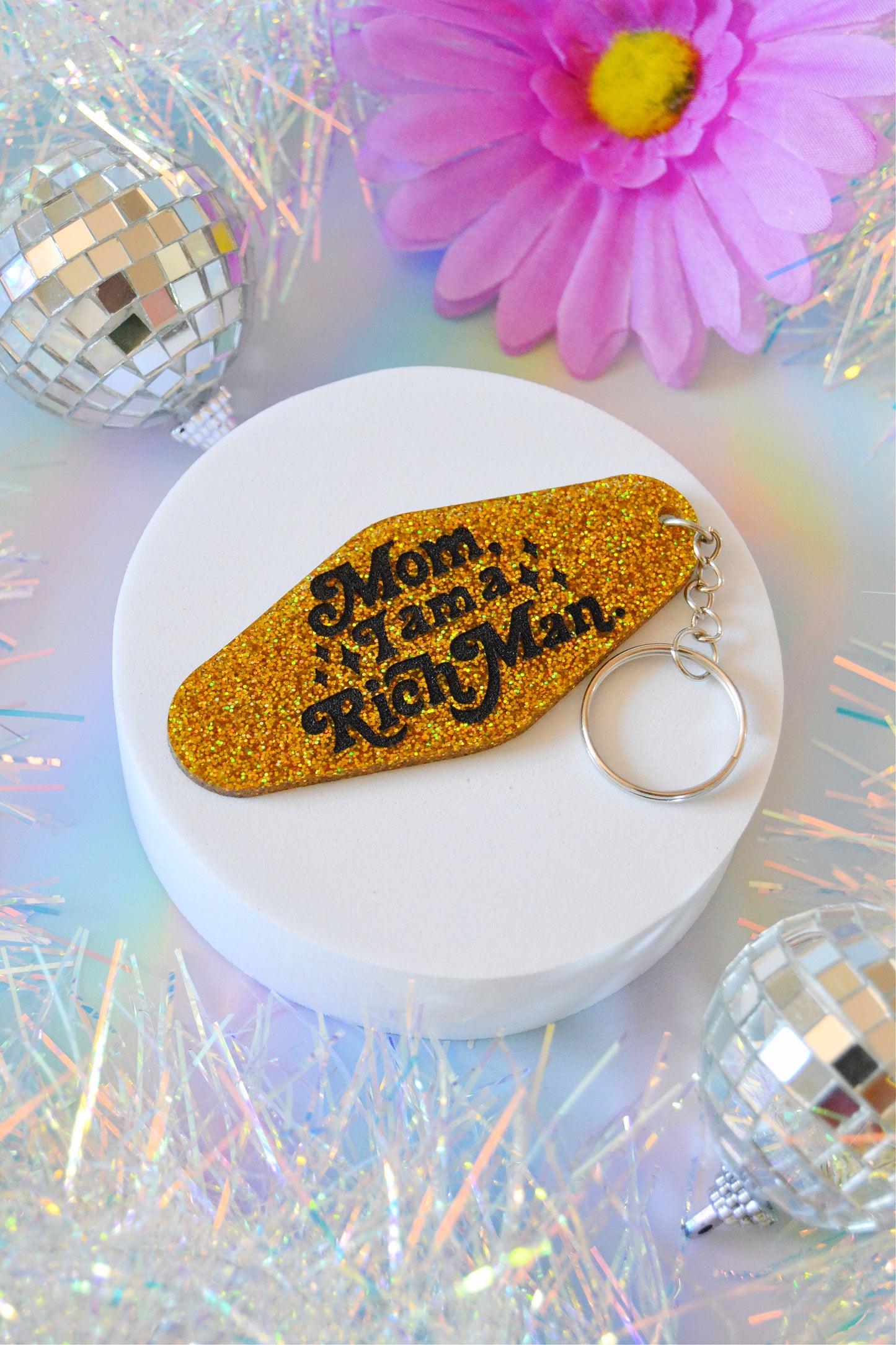 Mom I Am A Rich Man Keychain