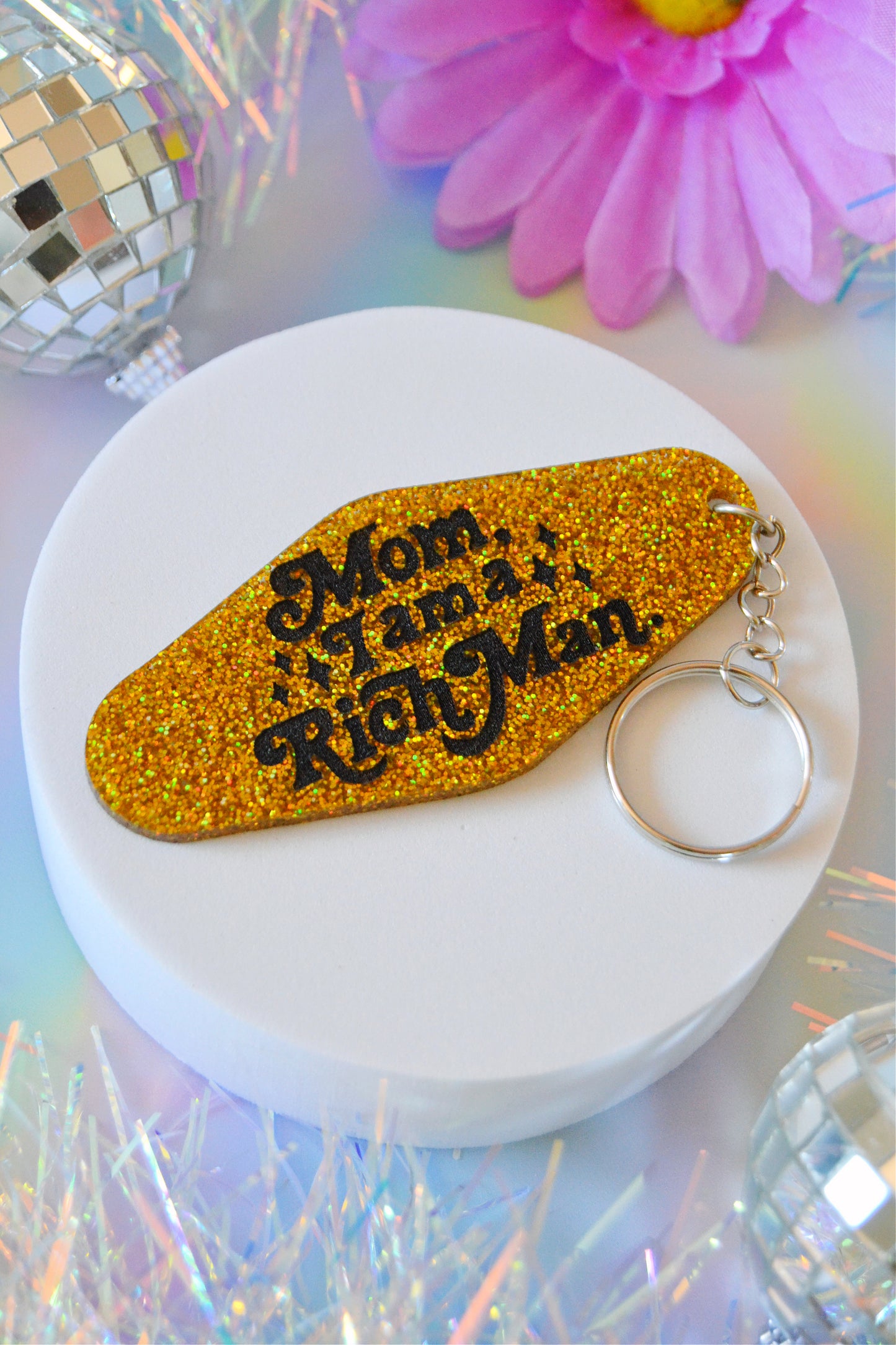 Mom I Am A Rich Man Keychain