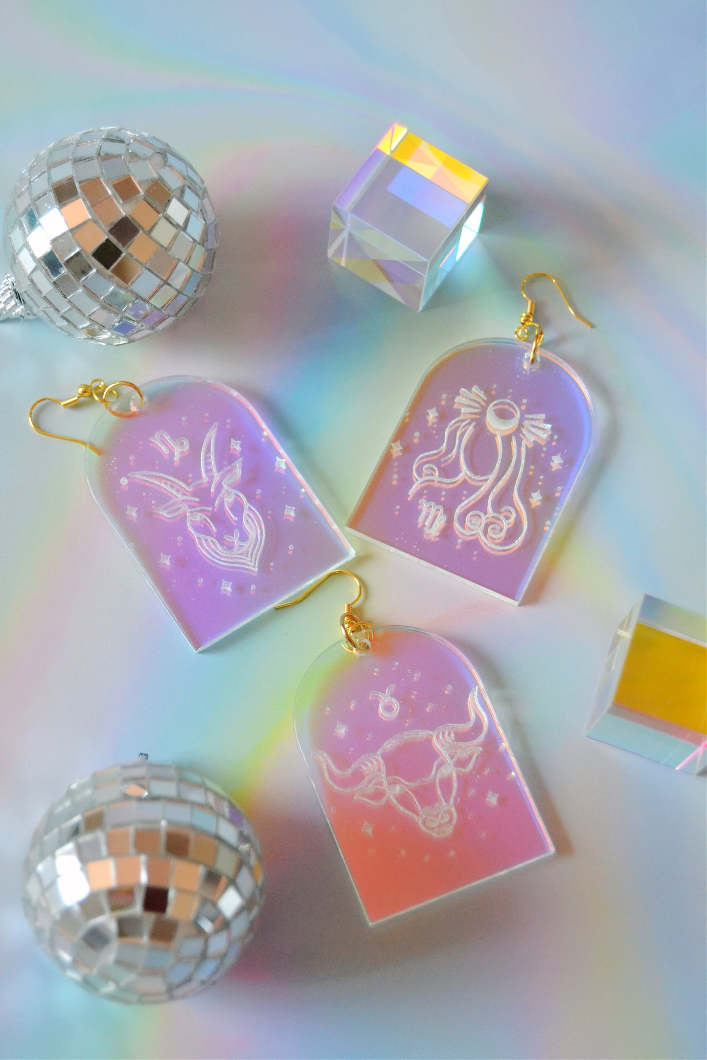 Prism Zodiac Arch Earrings