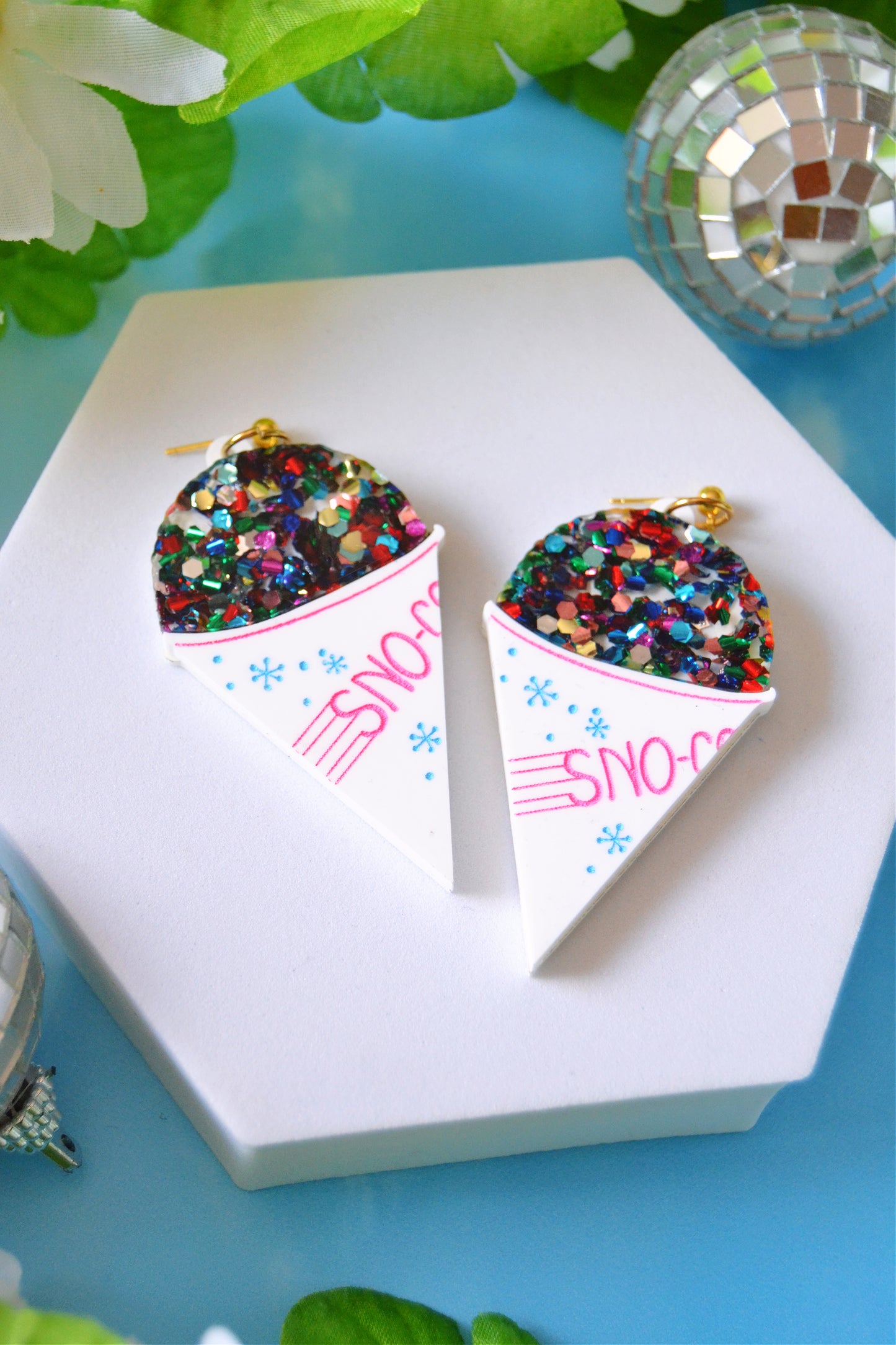 Rainbow Snowcone Earrings