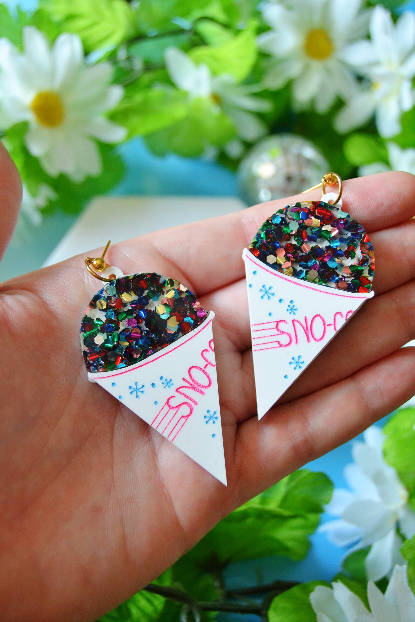 Rainbow Snowcone Earrings