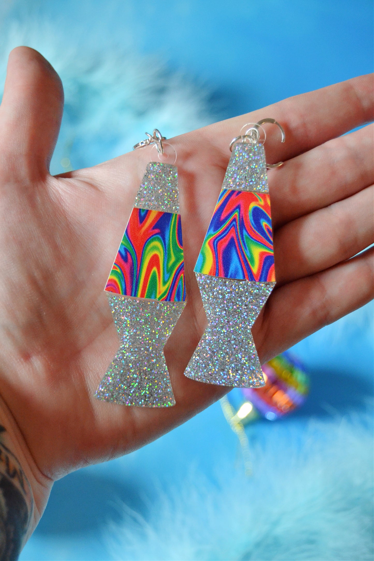 Trippy Lava Lamp Earrings