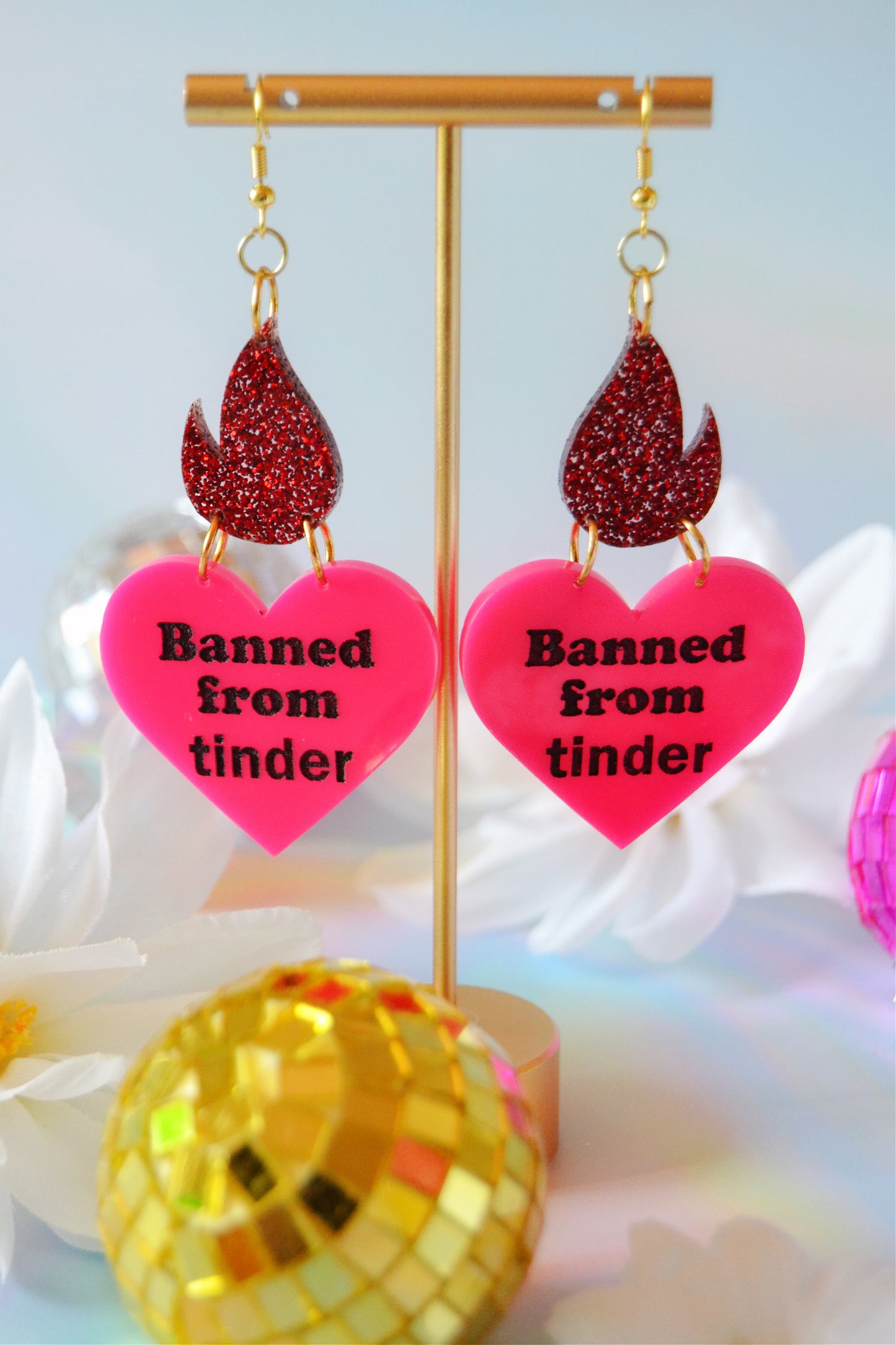 Banned From Tinder Baddie Earrings