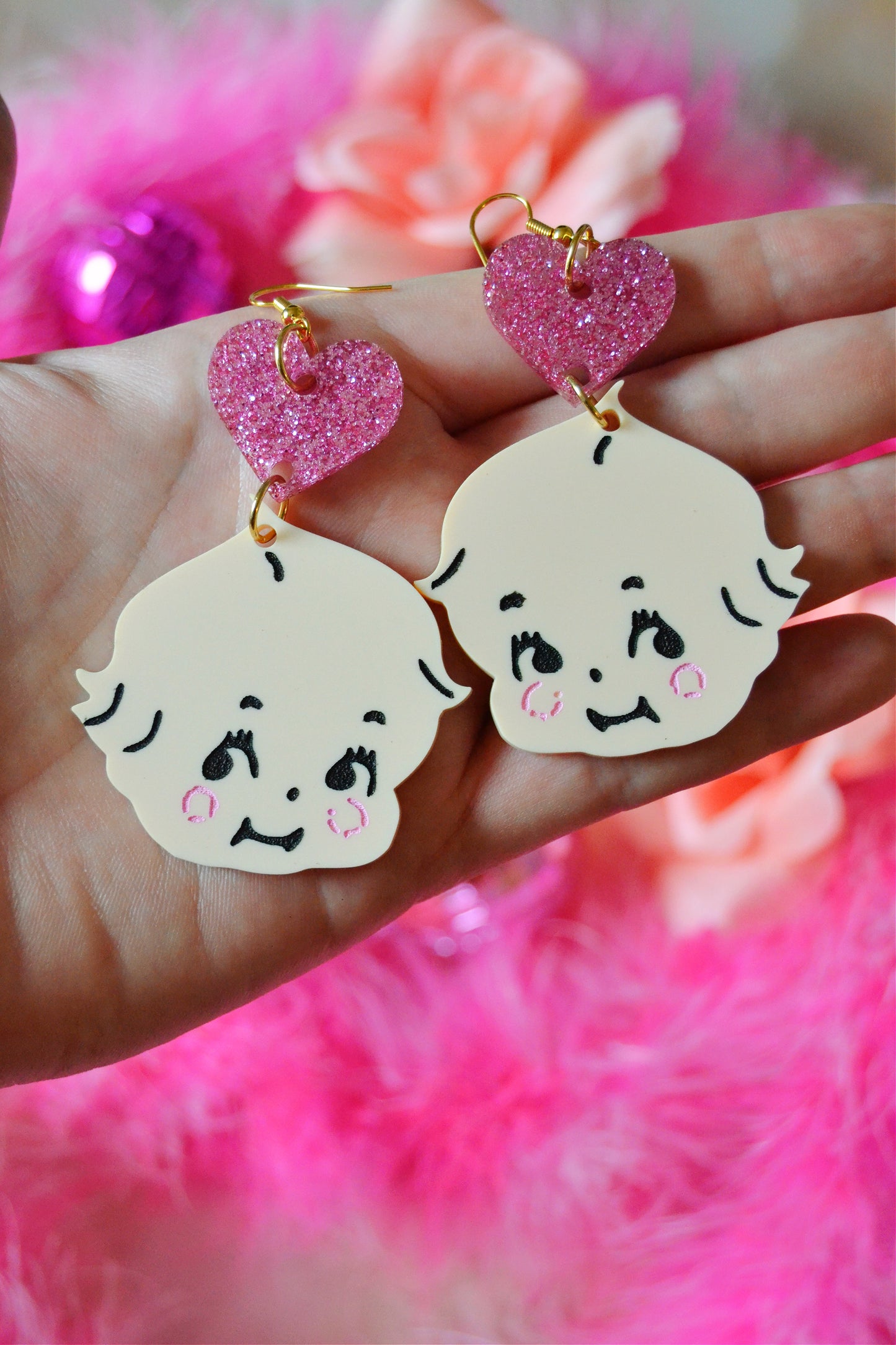 Kewpie Love Earrings