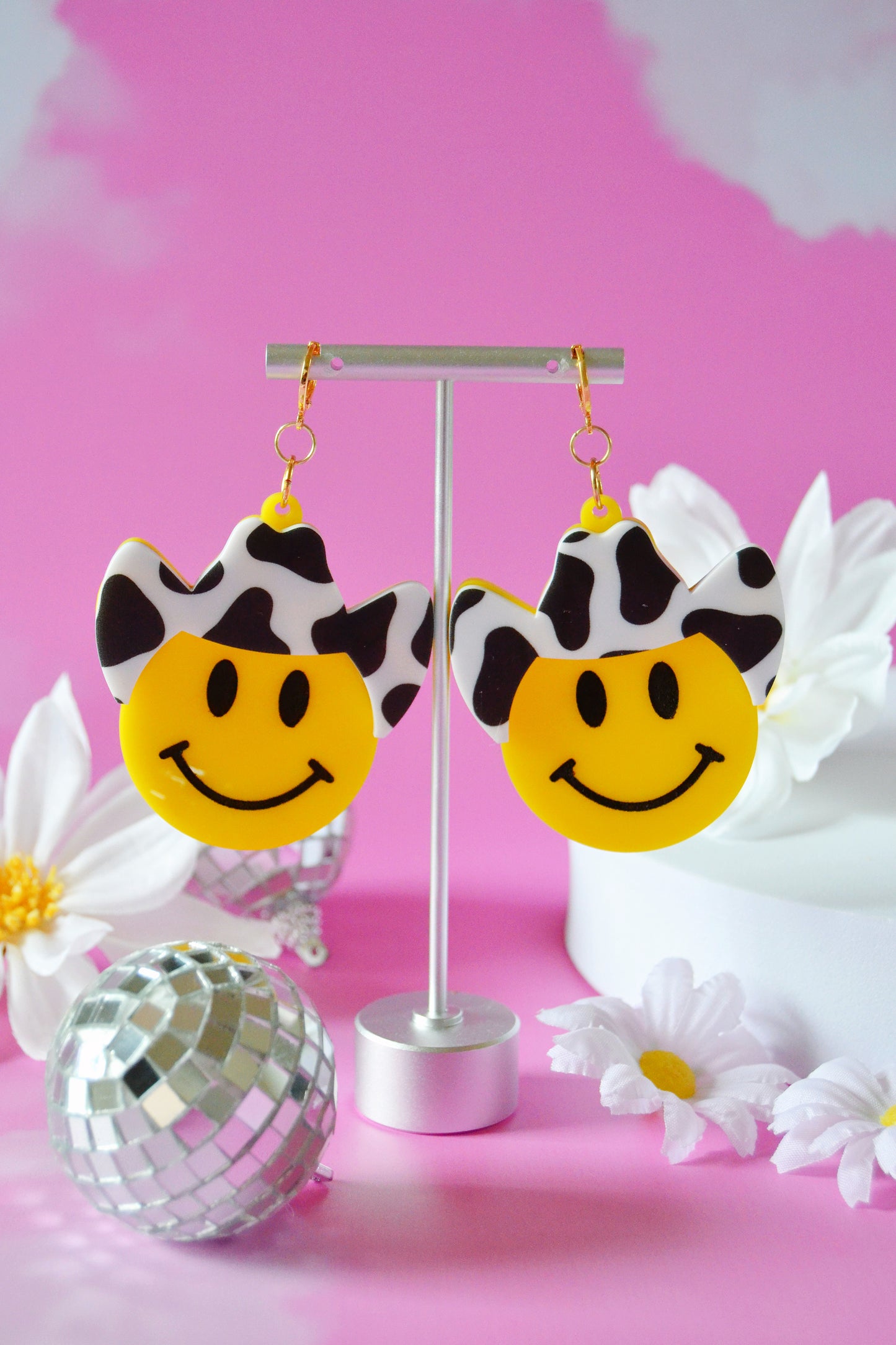 Cowpoke Smiley Earrings