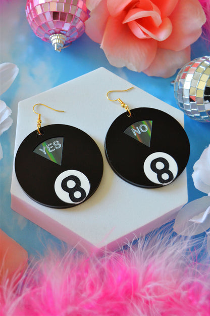 Magic 8 Ball Earrings