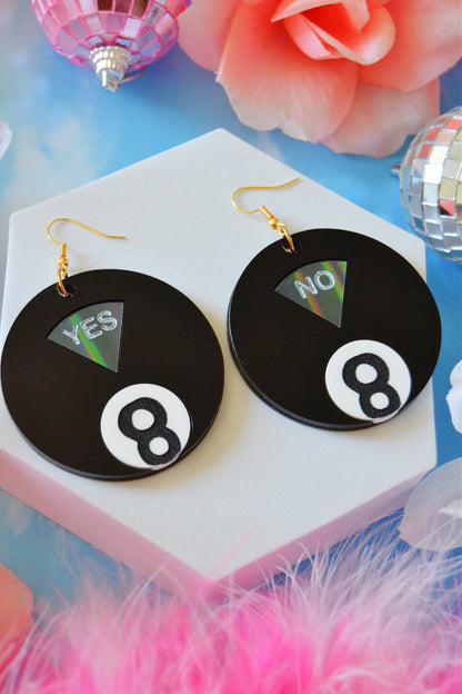 Magic 8 Ball Earrings