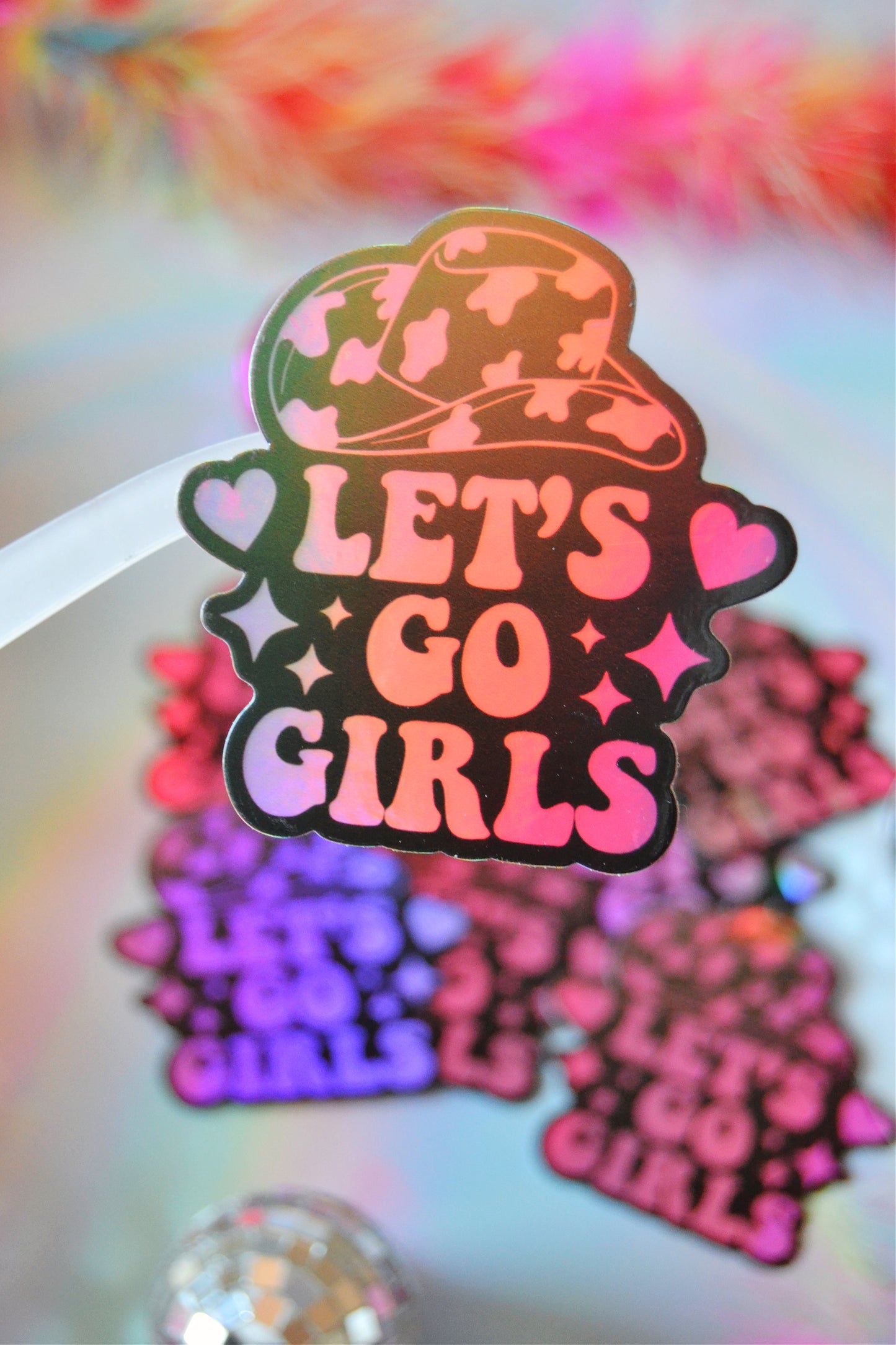 Let's Go Girls Holographic Sticker