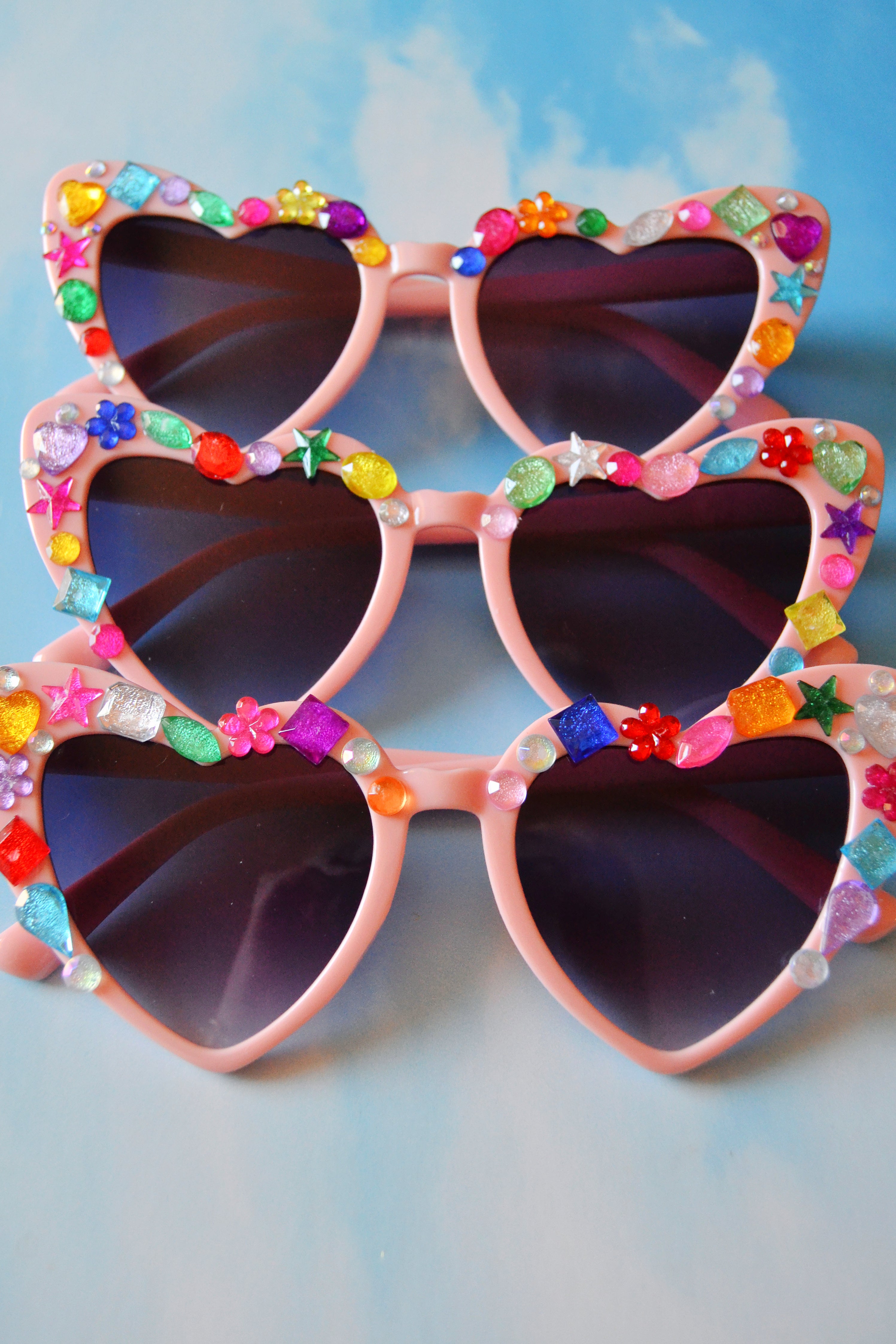 Hot Pink Bedazzled Heart Sunglasses Bling Rhinestone Sunglasses Concert  Festival Sunglasses - Etsy