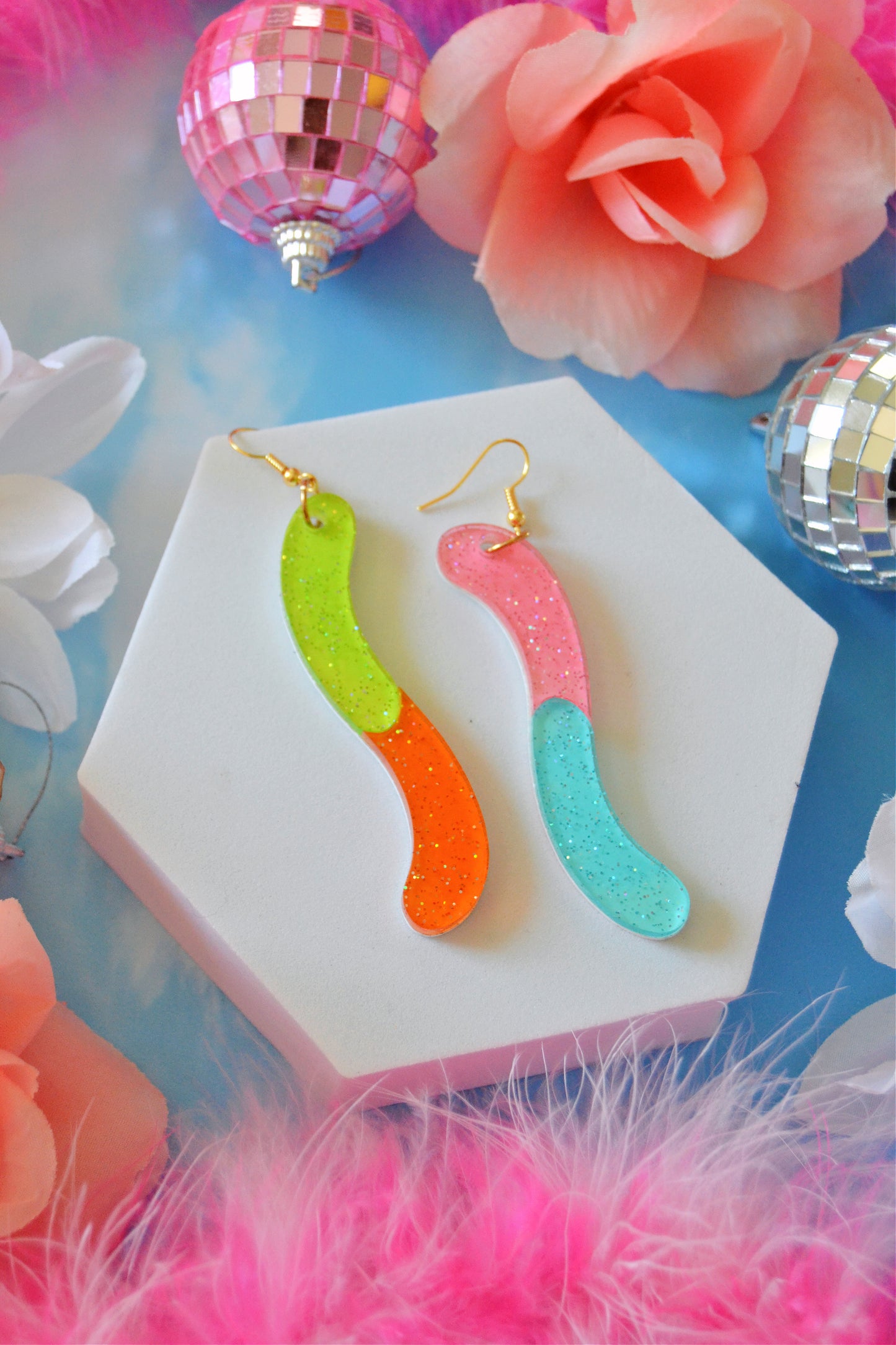 Gummi Worm Earrings