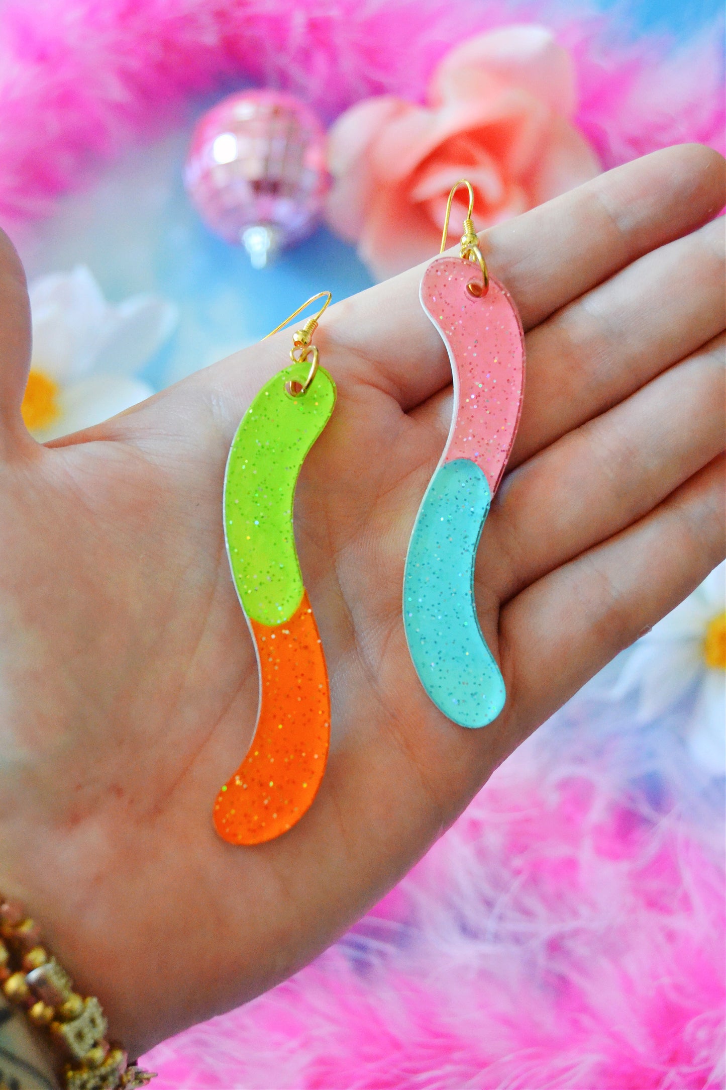 Gummi Worm Earrings