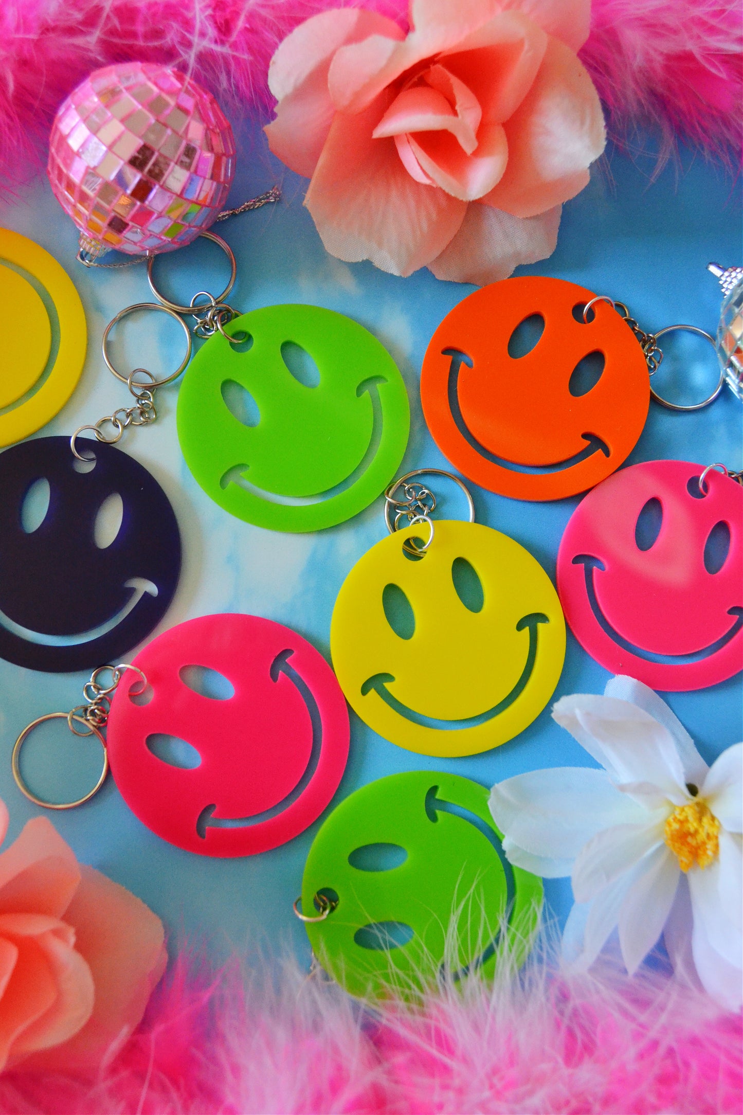 Happy Face Keychains