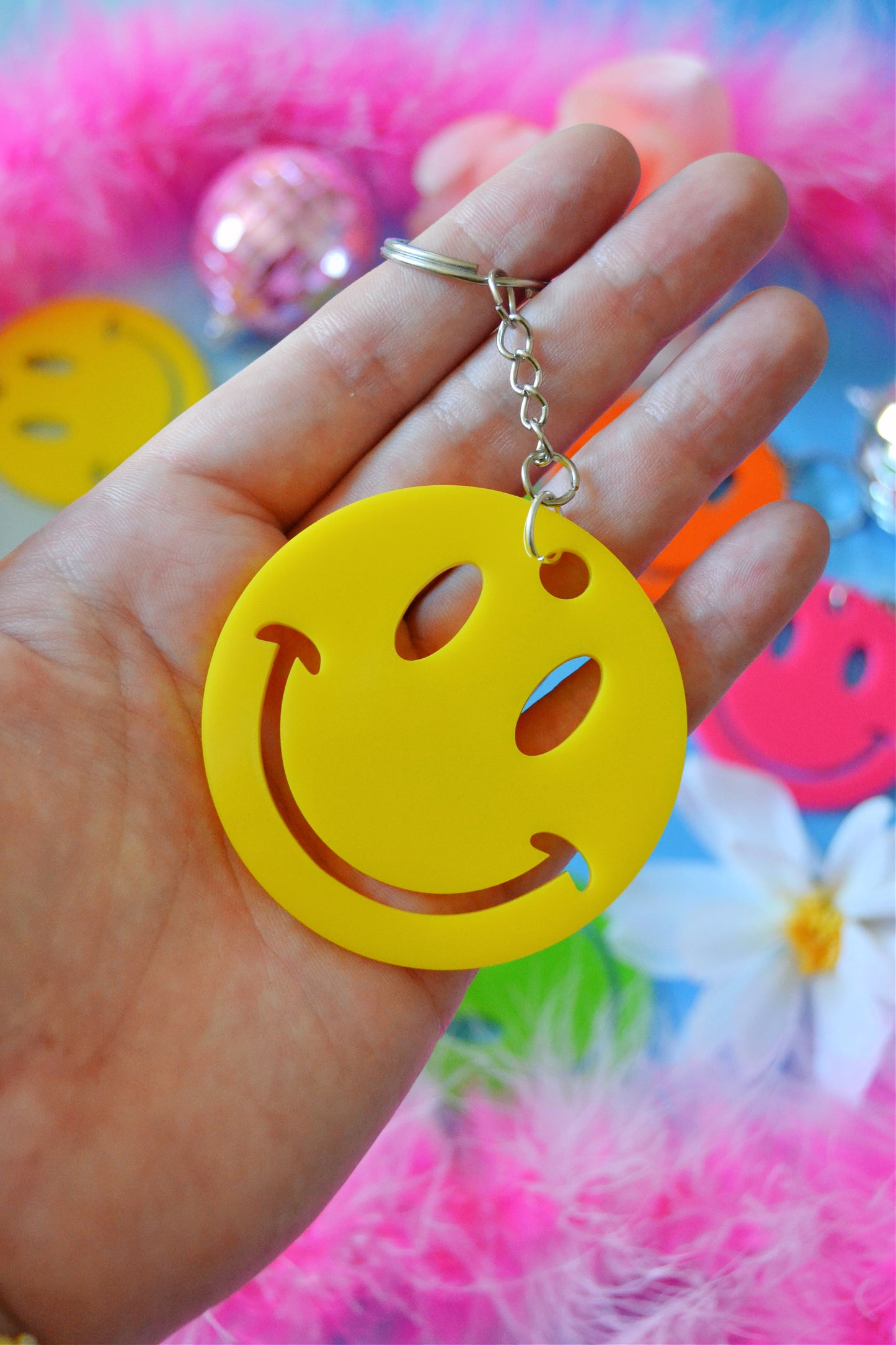 Happy Face Keychains