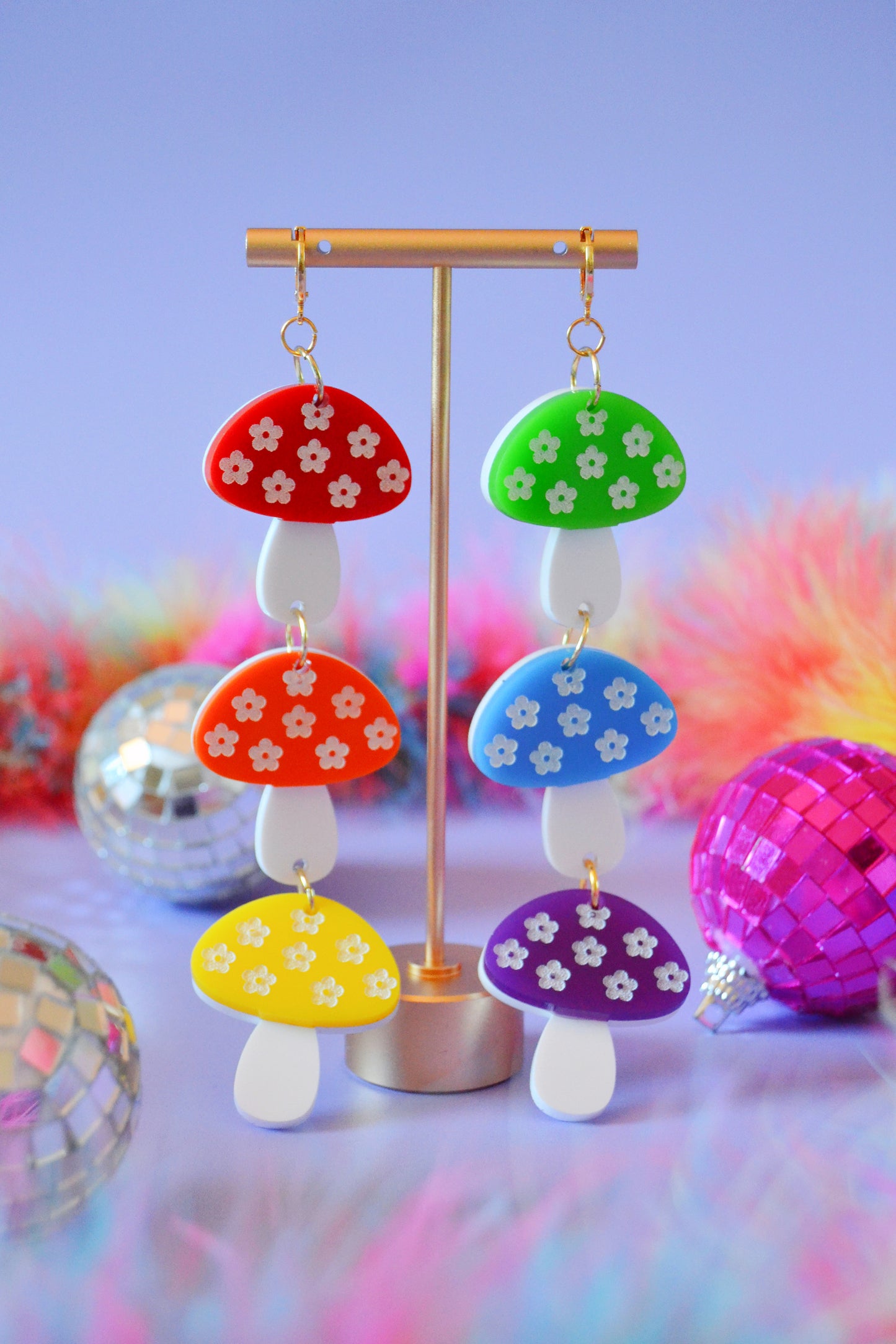 Magic Rainbow Shroom Earrings