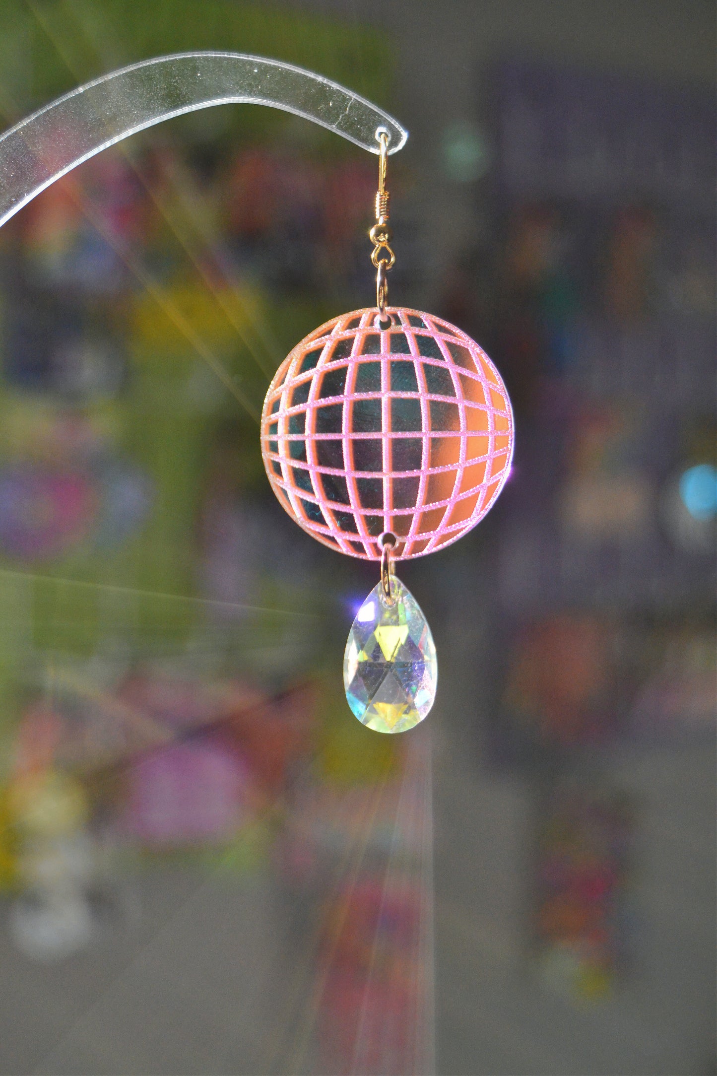 Mini Disco Ball Suncatcher Earrings