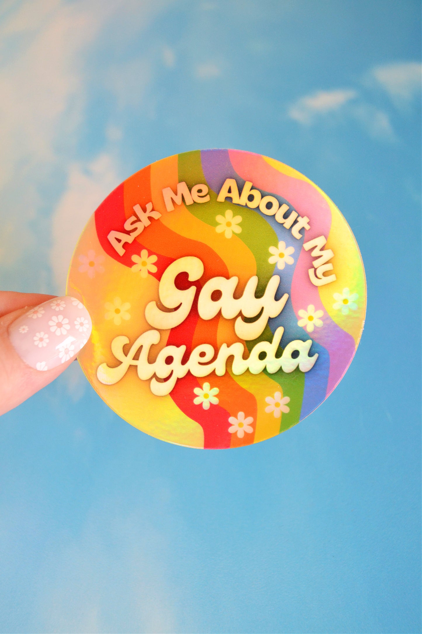 Gay Agenda Holographic Sticker