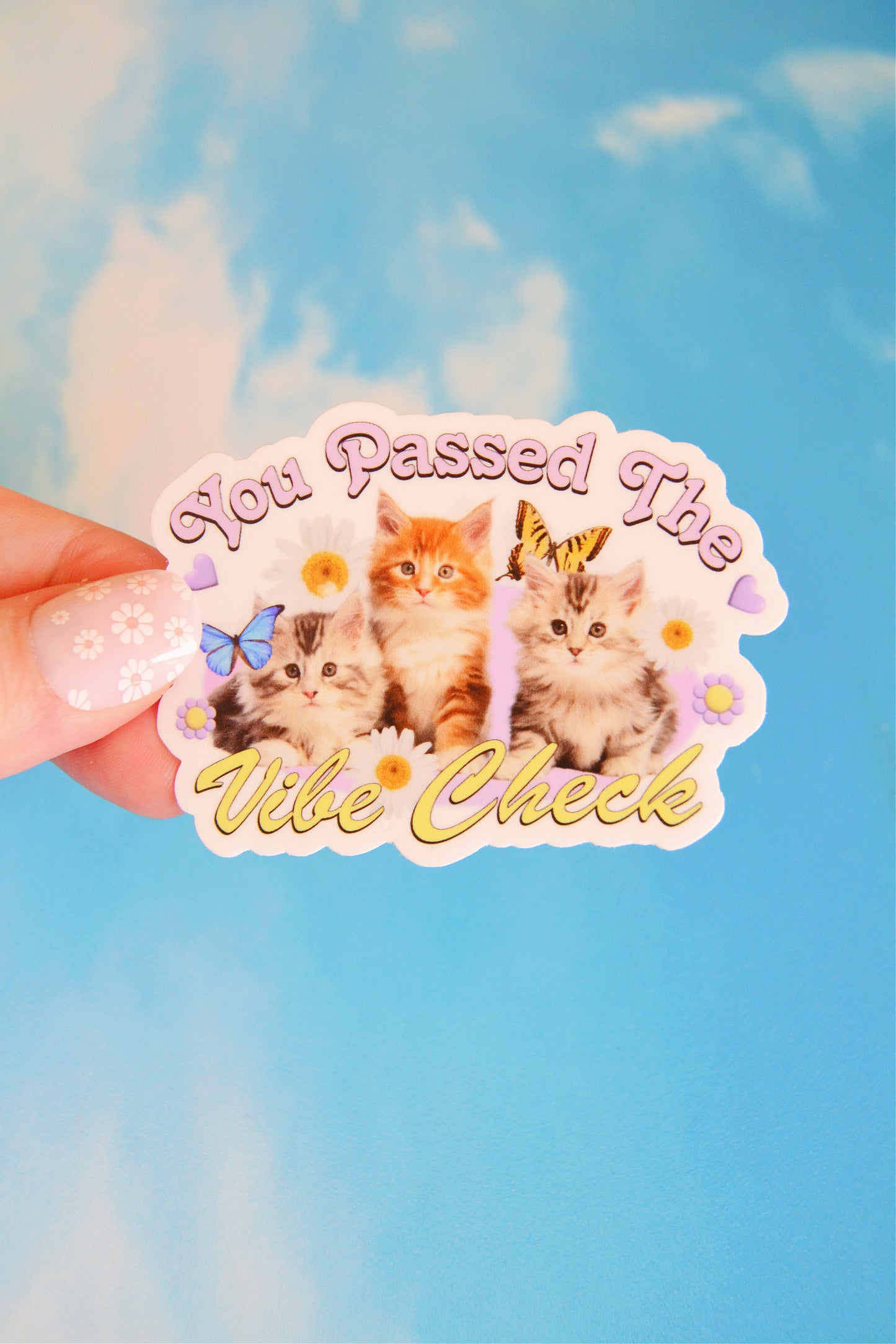Vibe Check Kittens Sticker