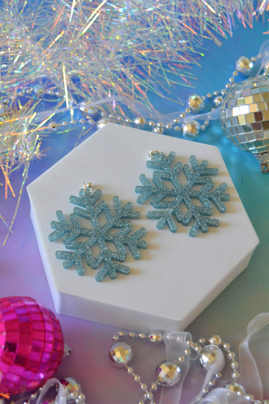 Sparkly Snowflake Earrings