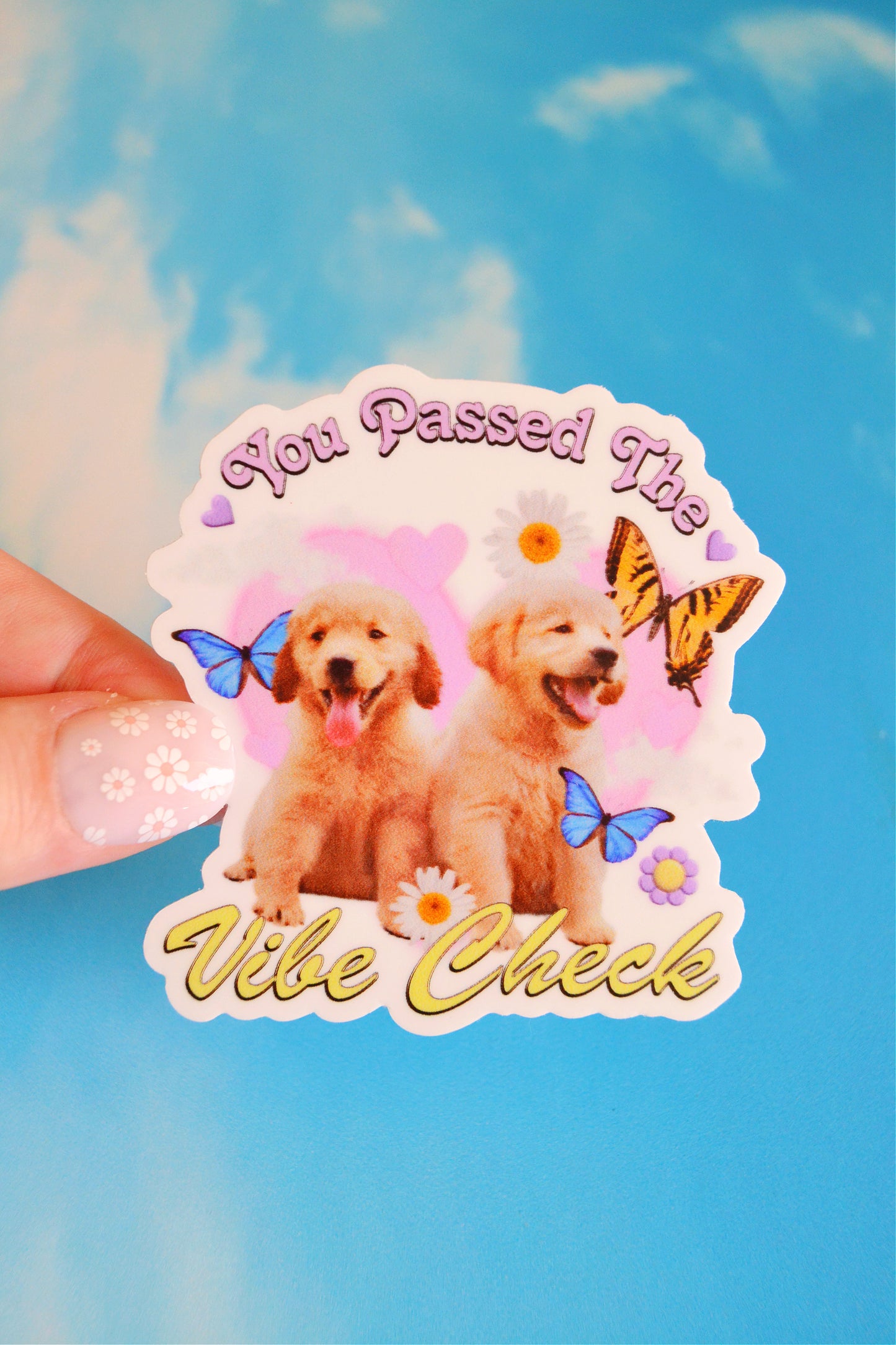 Vibe Check Puppies Sticker