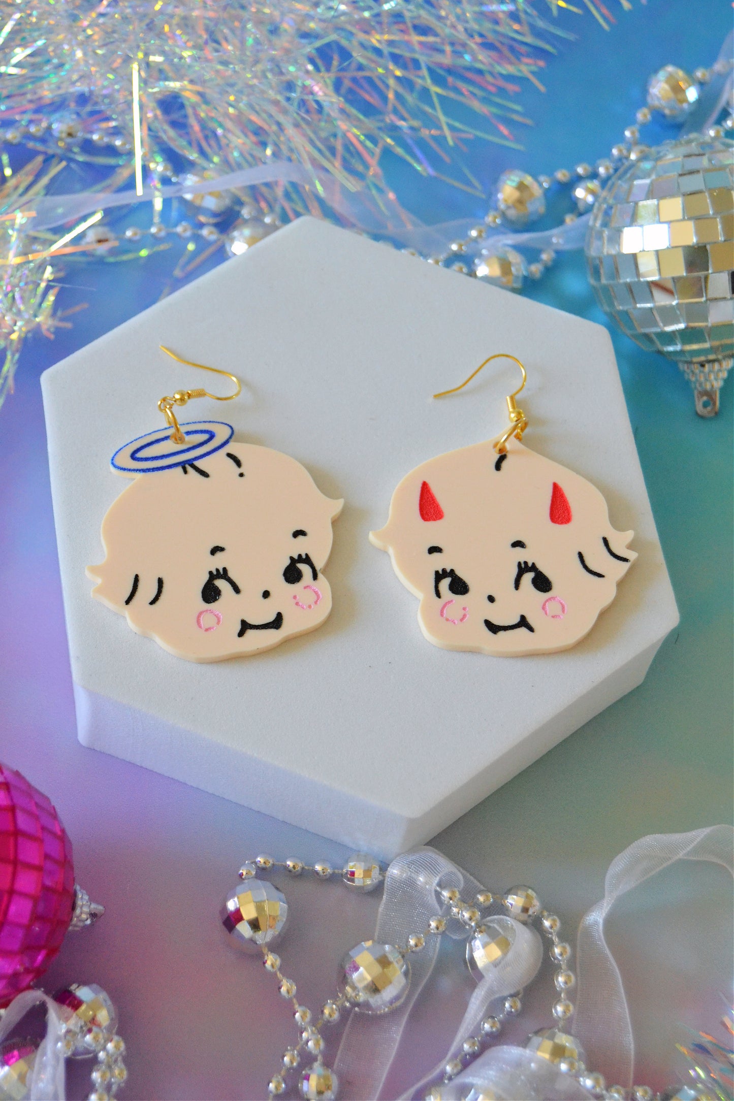 Angel Devil Kewpie Earrings