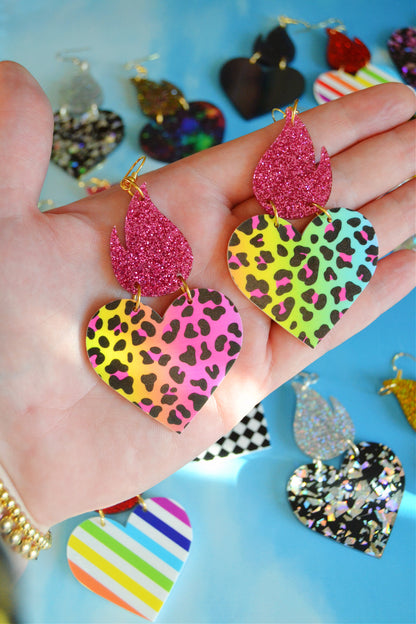 Flaming Hearts Earrings