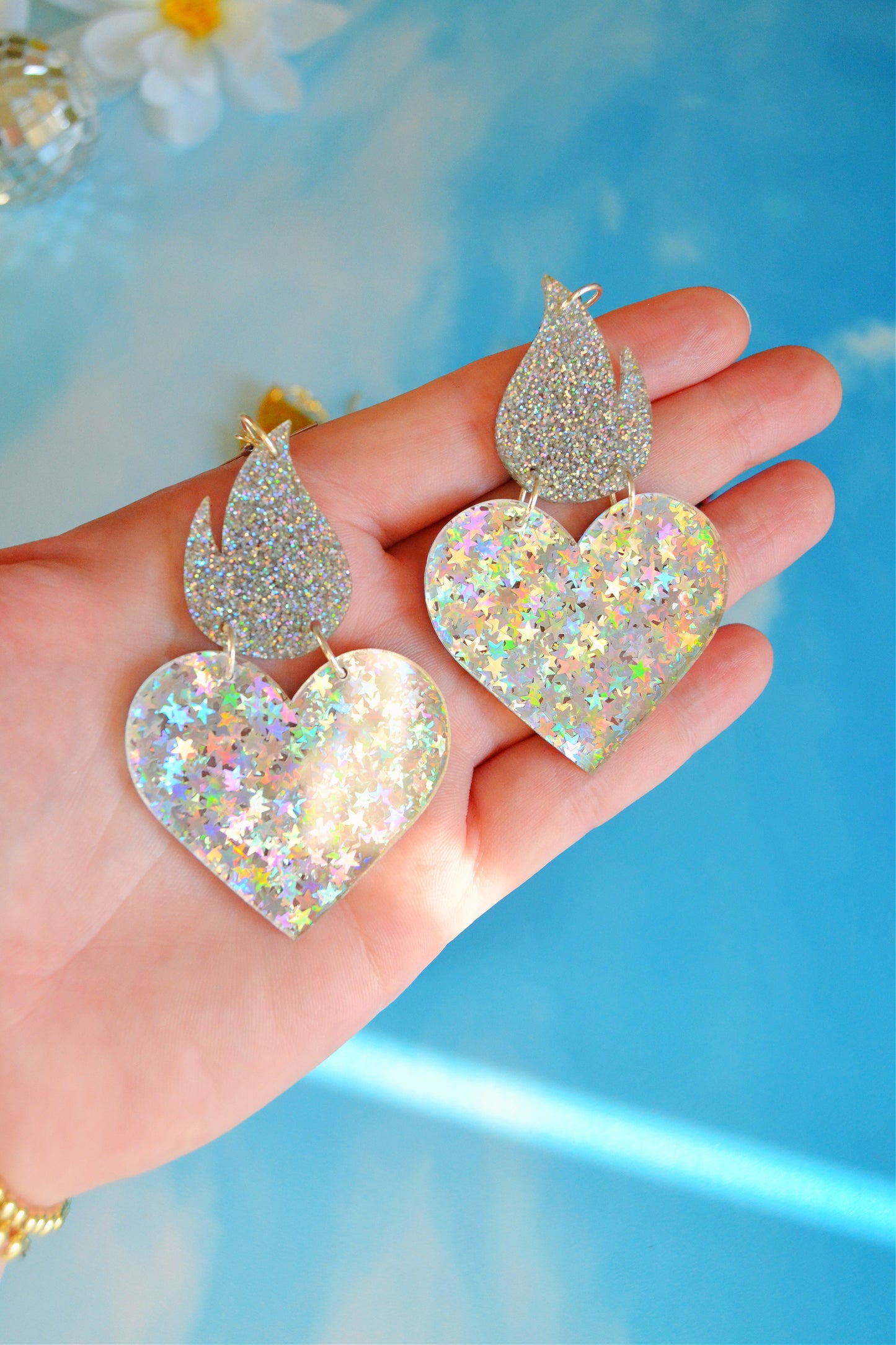 Flaming Hearts Earrings