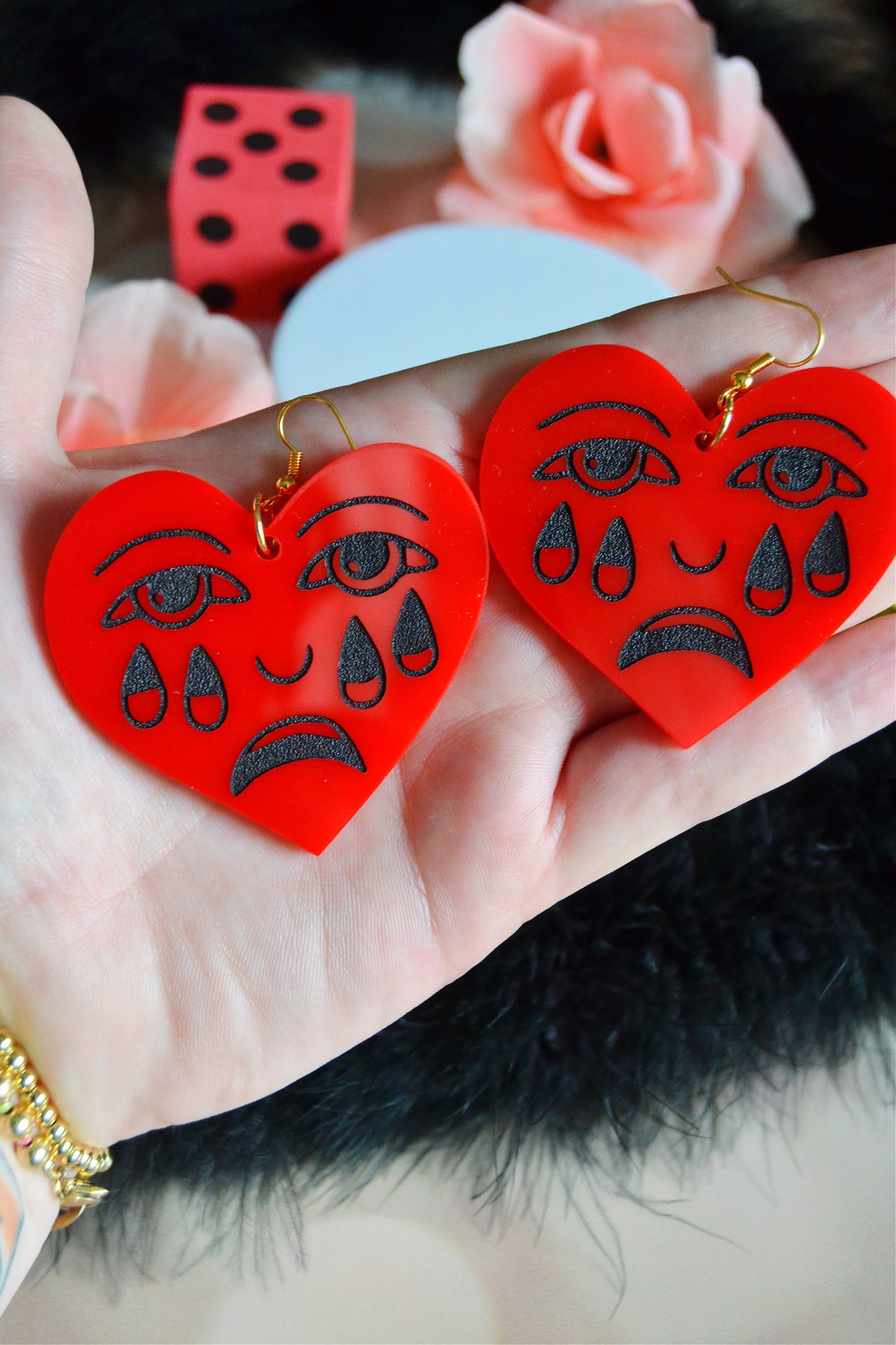 Sad Boi Heart Earrings