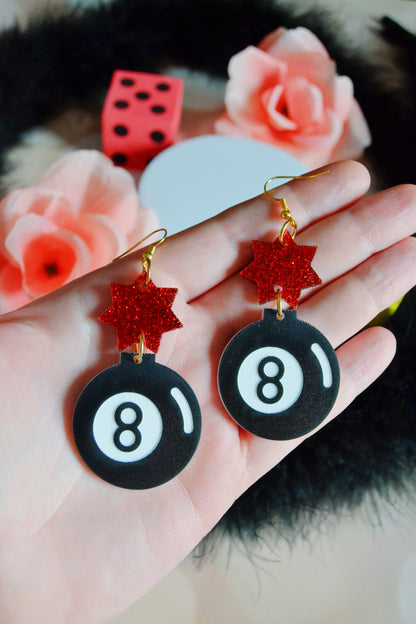 8 Ball Bomb Earrings
