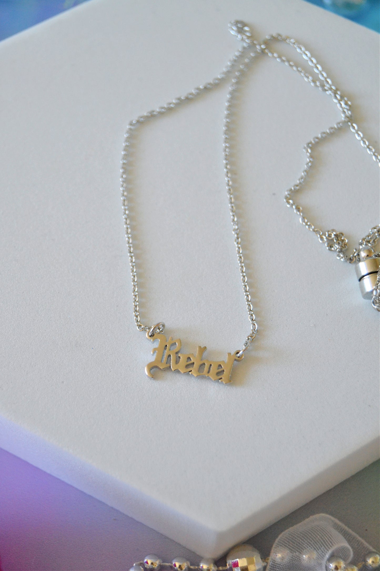 Rebel Nameplate Necklace