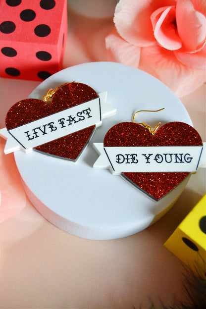 Live Fast, Die Young Earrings