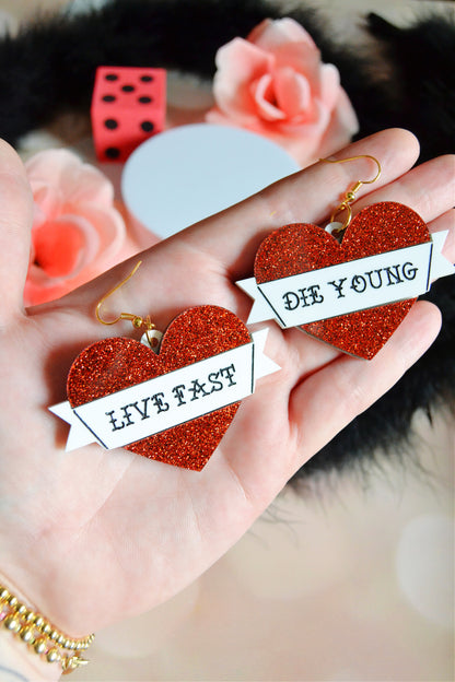 Live Fast, Die Young Earrings