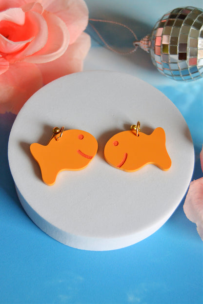 Cheese Fish Cracker Earrings