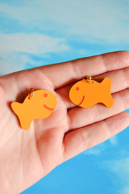 Cheese Fish Cracker Earrings