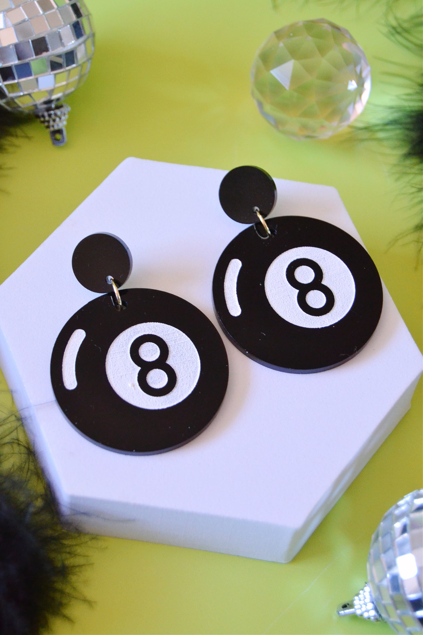 8 Ball Earrings