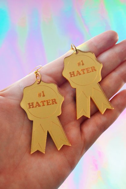 Number One Hater Earrings
