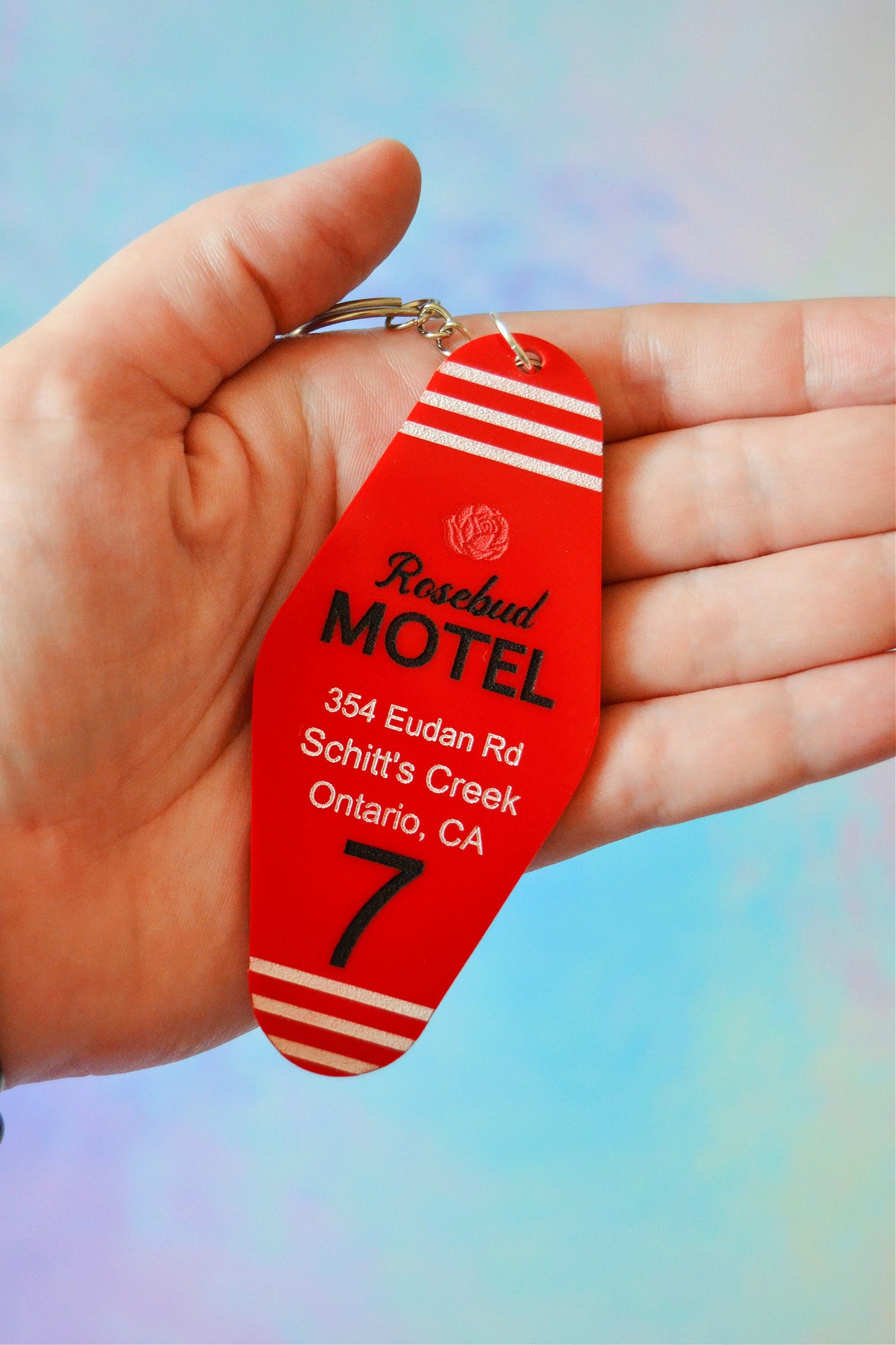 Rosebud Motel Keychain