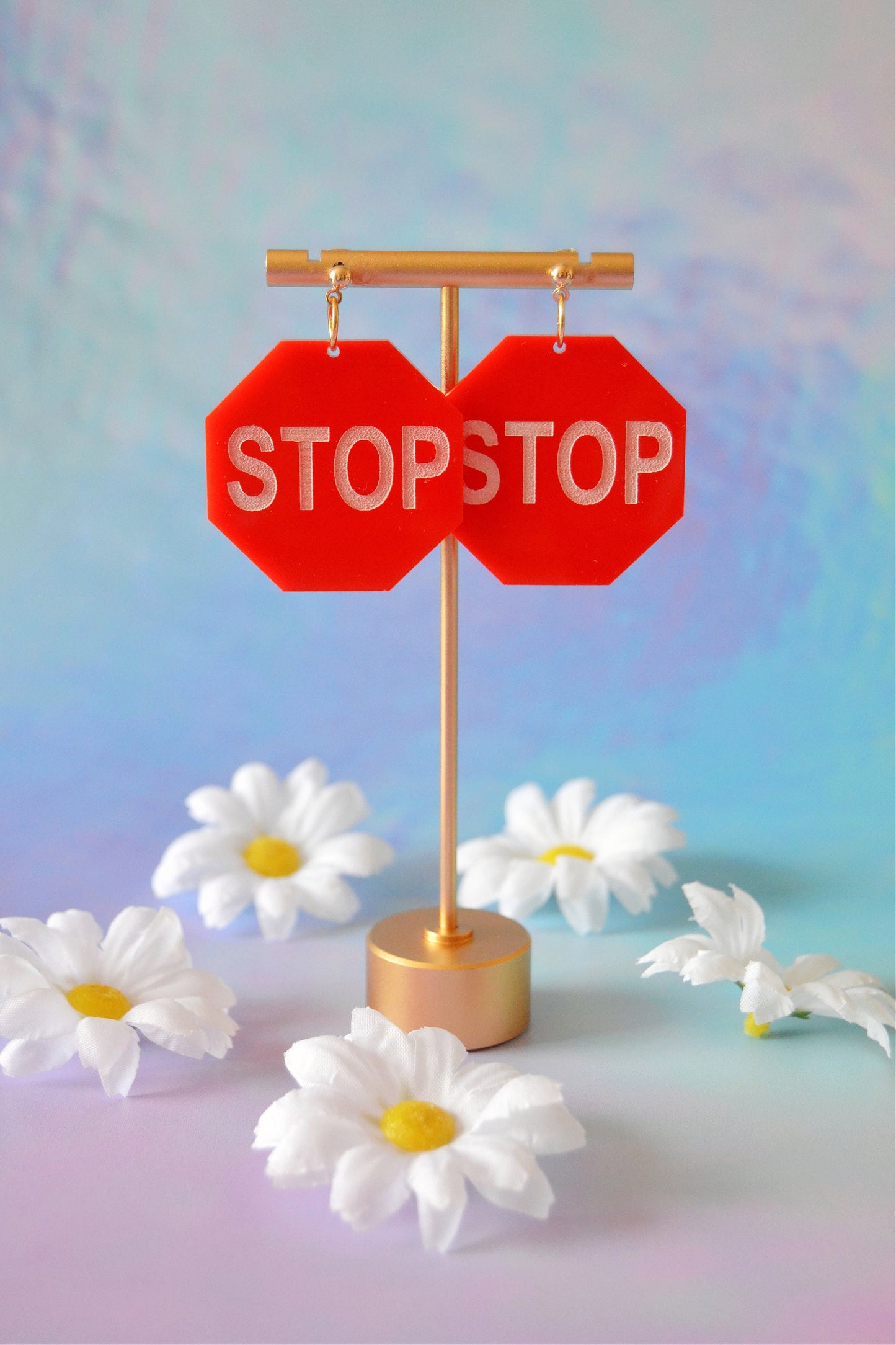 Stop Sign Earrings