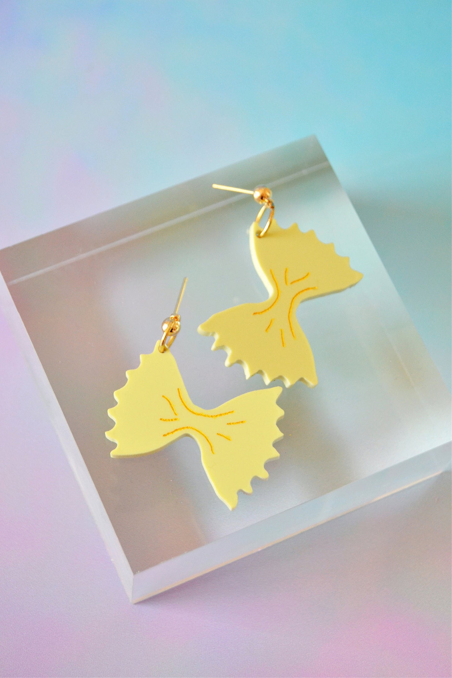 Bowtie Farfalle Pasta Earrings