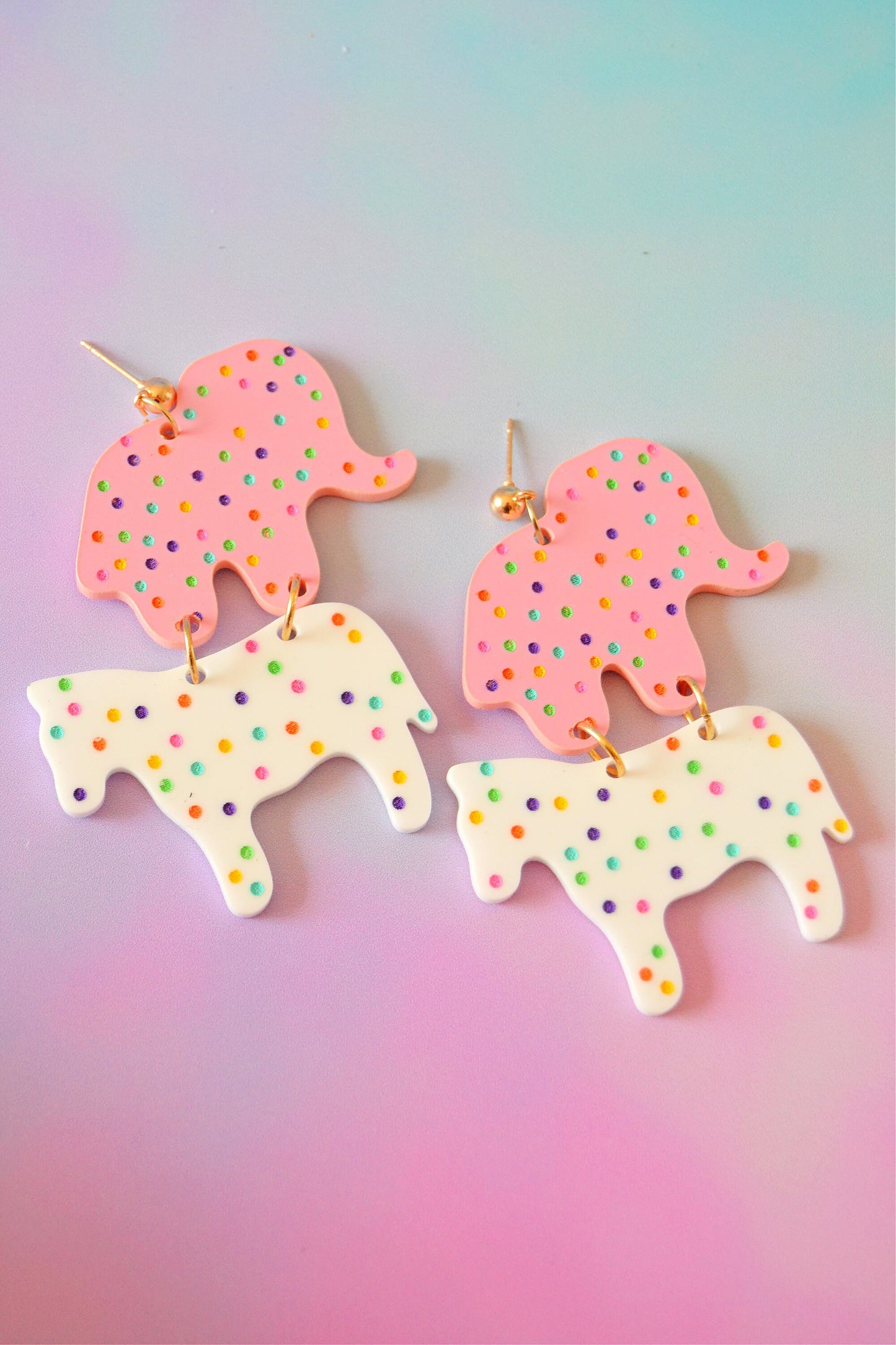 Circus Animal Sprinkle Cookies Earrings