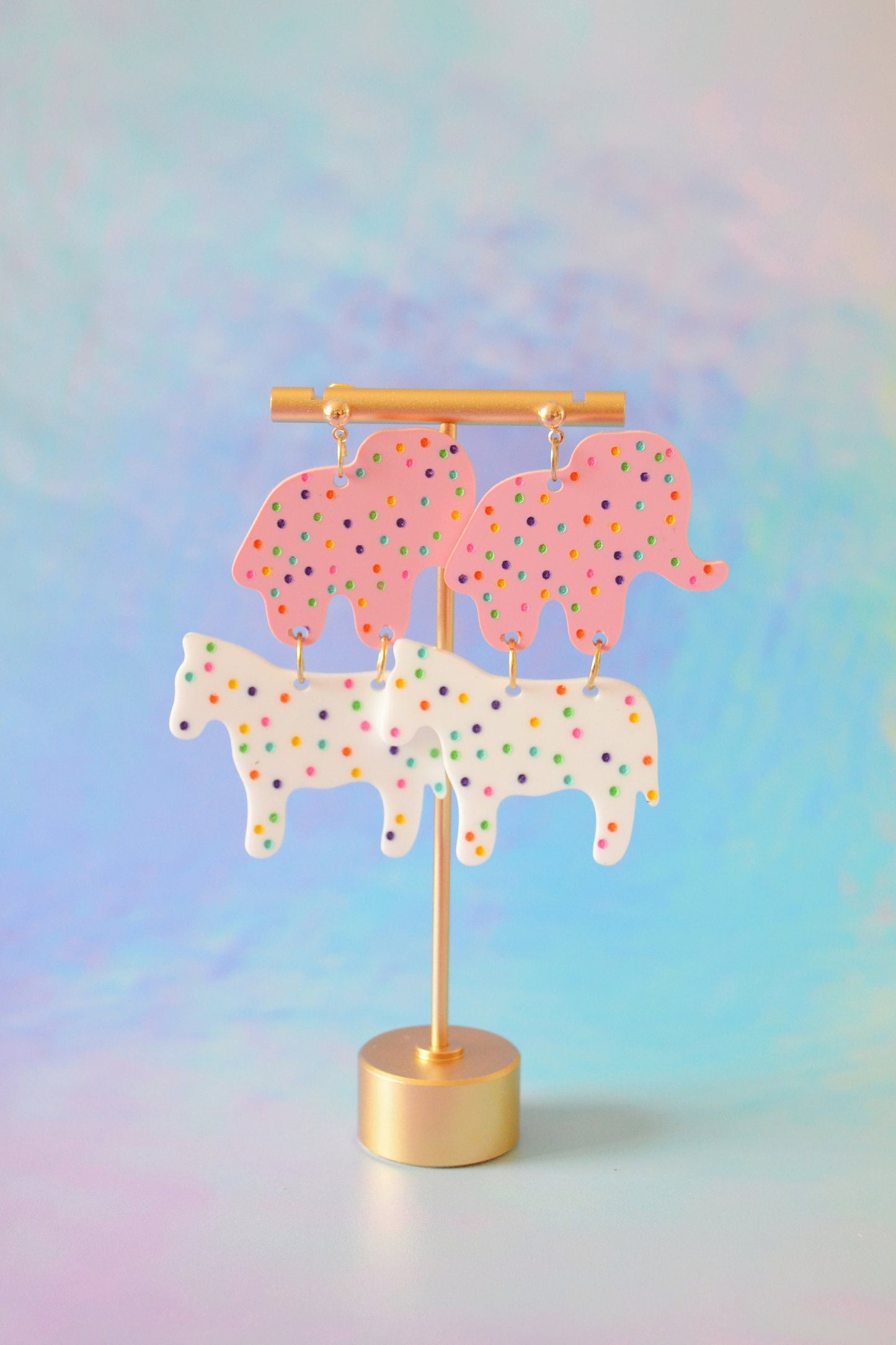 Circus Animal Sprinkle Cookies Earrings