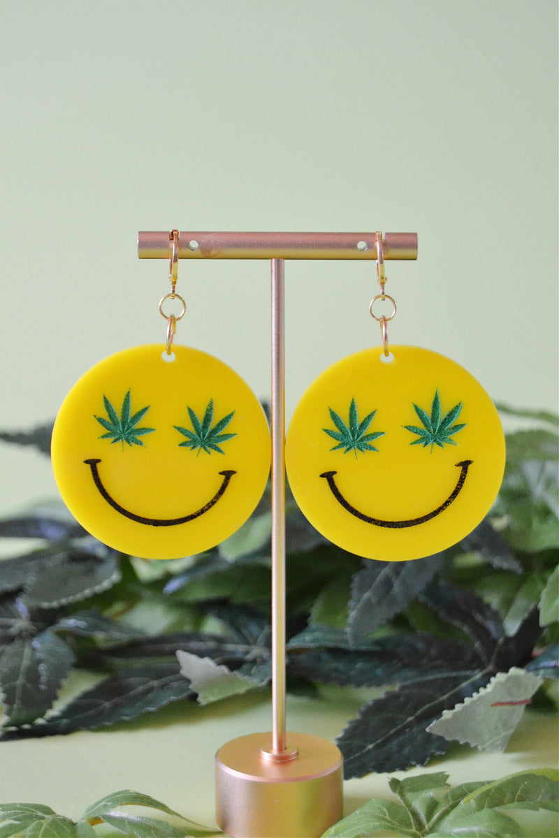 Stoner Smiley Earrings