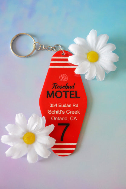 Rosebud Motel Keychain