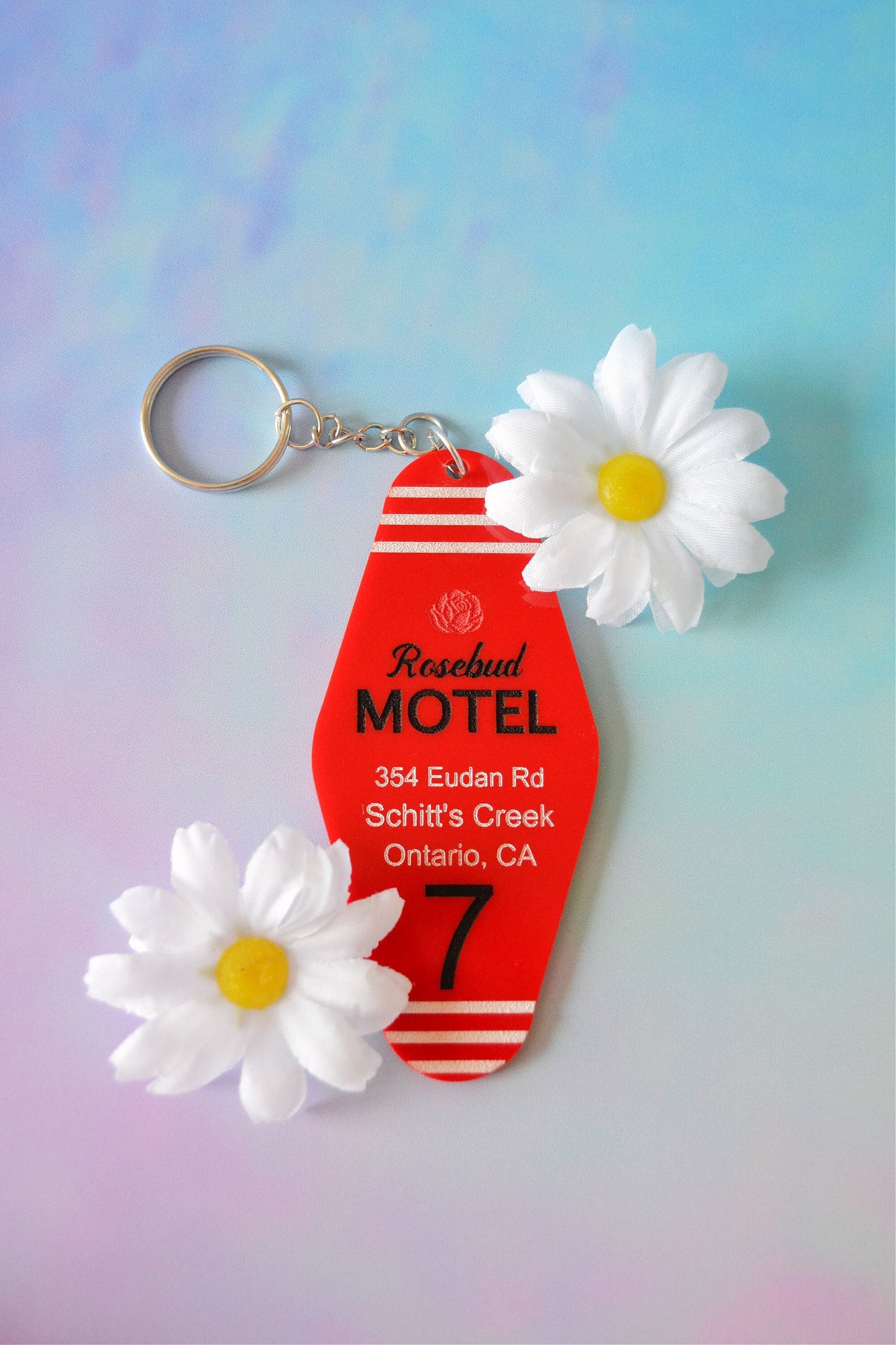 Rosebud Motel Keychain